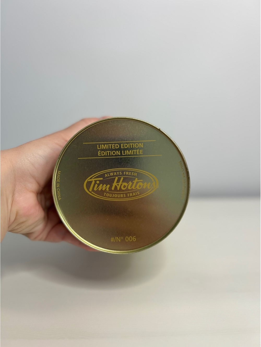 Limited Edition Tim Hortons Coffee Canister Metal Storage Tin Clamp Lid #006 - Picture 7 of 8